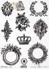 Papel de arroz vintage, óvalos, corona, laurel, decoraciones*Vintage Reispapier, Ovale, Krone, Lorbeer, Dekore*Винтажная рисовая бумага, овалы, корона, лорел, декоры